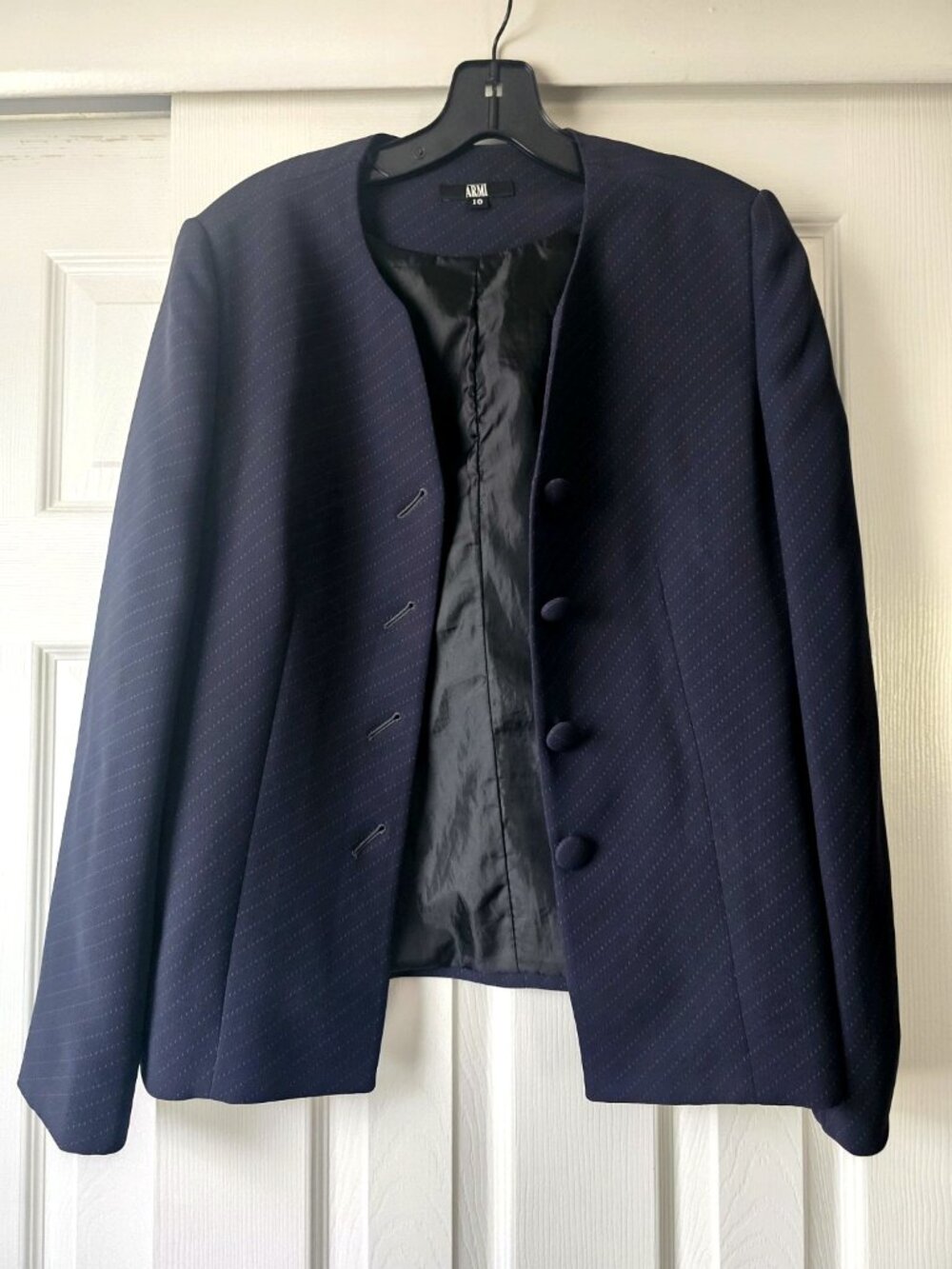 Navy Blue Structured Blazer – Size 10